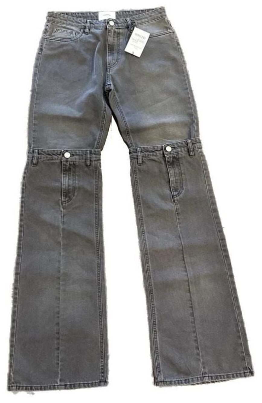 Coperni Open Knee Jeans in Grey, Size M